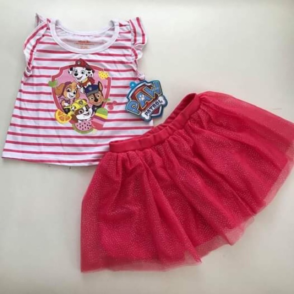 Nickelodeon paw patrol cute tutu skirt set